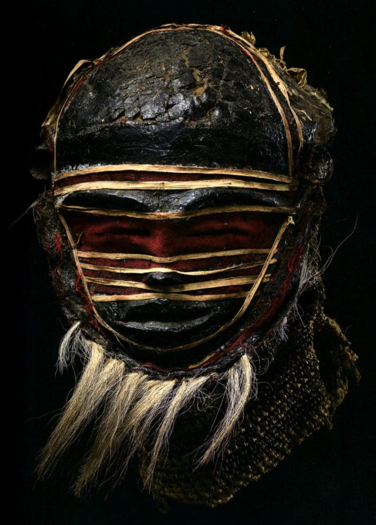 Masque Zanda-Muada peut-être le masque lion Mwendumba cité par Jordan 1998, ill. 95).Chokwe, RDC.