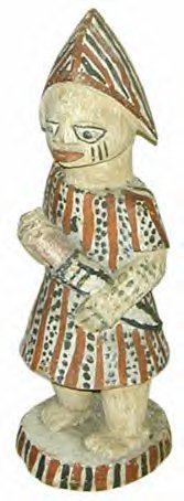 Statuette masculine polychrome