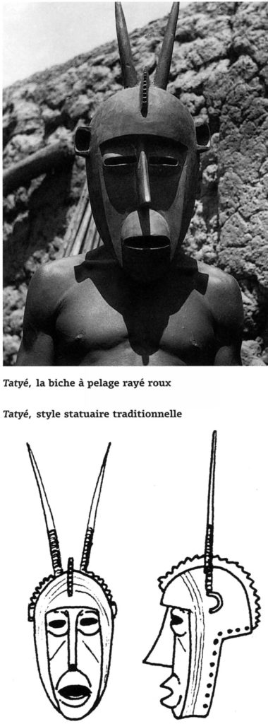 Masque Syekele Tayé, la biche à pelage rayé roux (Bobo – Burkina Faso)