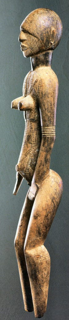 Statuette féminine nuna du sud du XIXe siècle