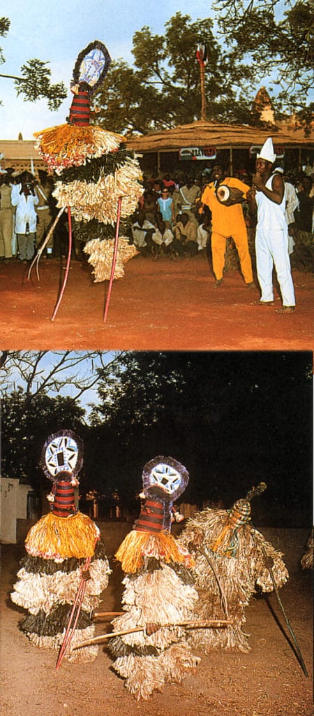 Masques de fibres tressées de type Kele (Bobo – Burkina Faso)