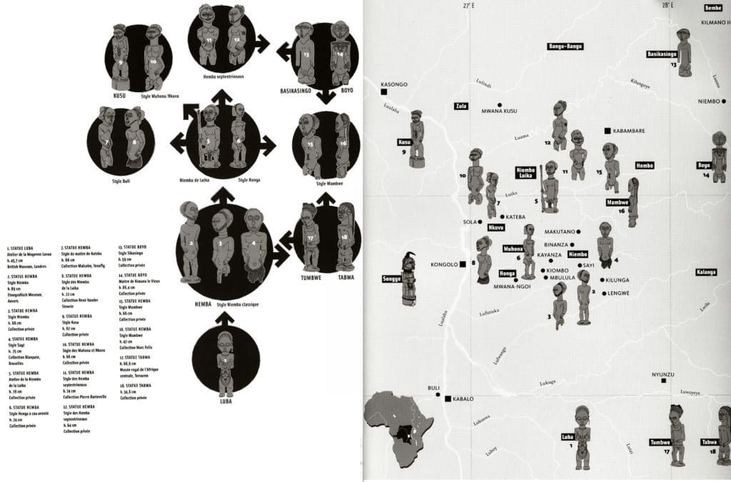 Tableau de l’éclosion des Styles Luba/Hemba