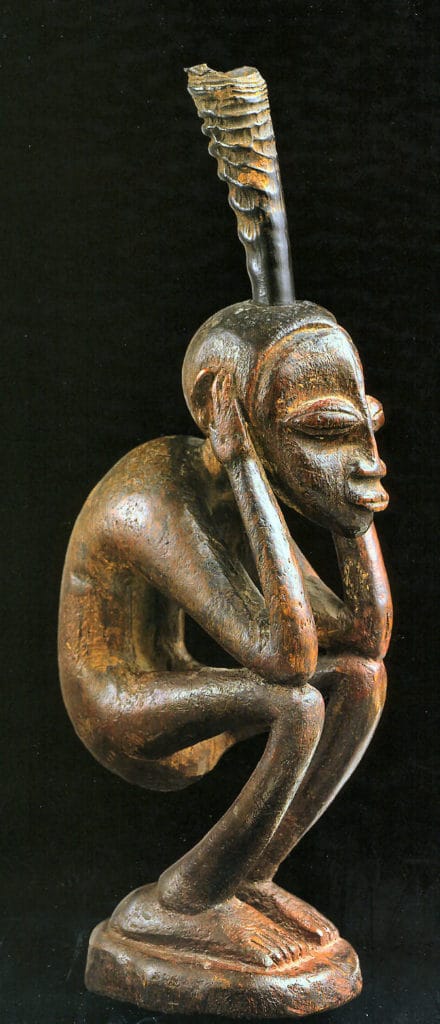 Figurine accroupie. Rép. dém. du Congo, . Lulua du 1çe