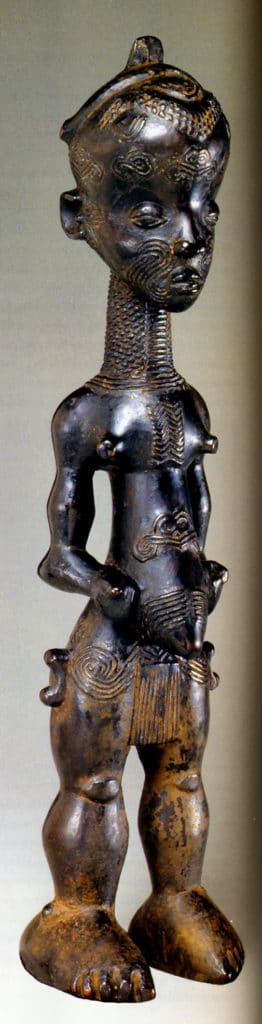 Figurine féminine, Lulua, RD Congo.