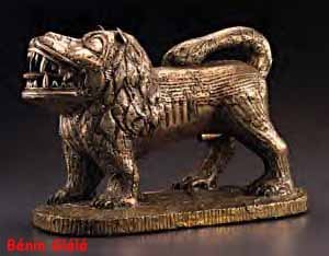 Statue Lion d’argent