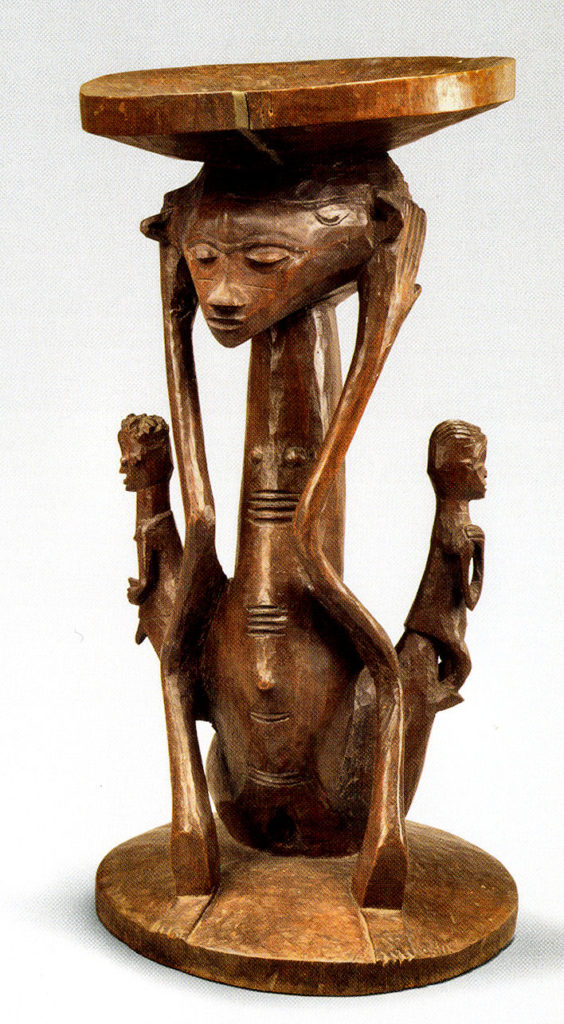 Tabouret à caryatide Bandundu Pende Kwilu  RDC