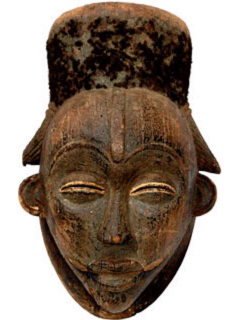 Masque noir des Punu au Gabon