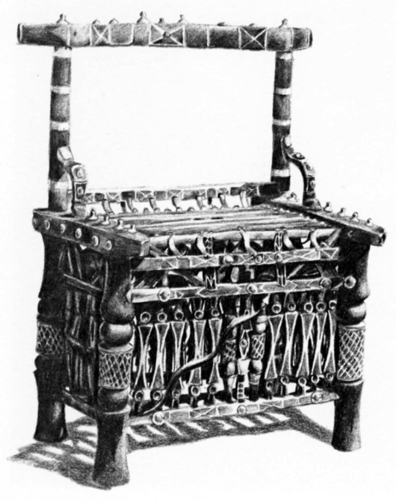 Chaise assemblée en tenons et mortaises