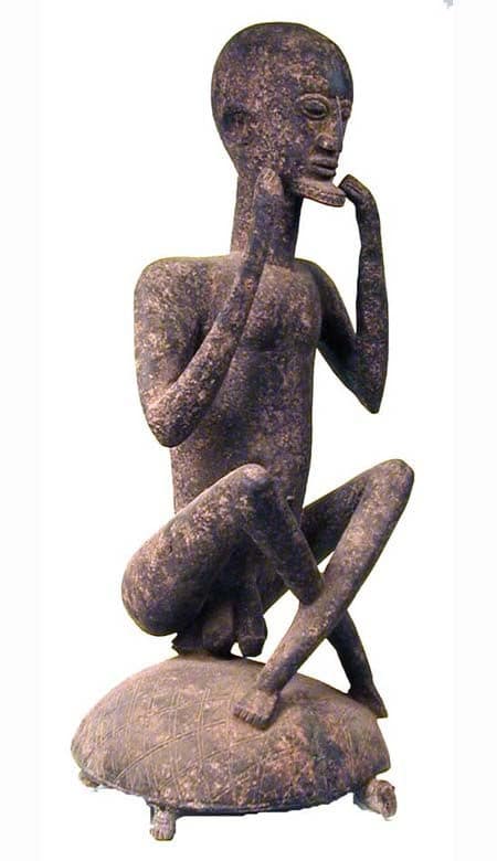 Statuette masculine assise dogon