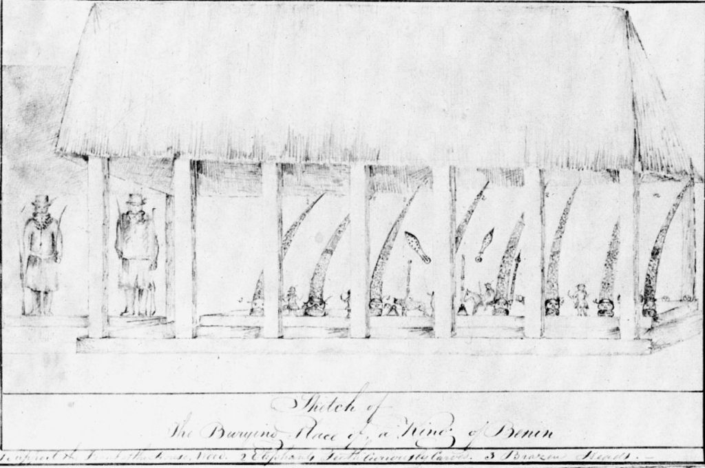 Croquis d’une demeure funéraire des rois du Bénin