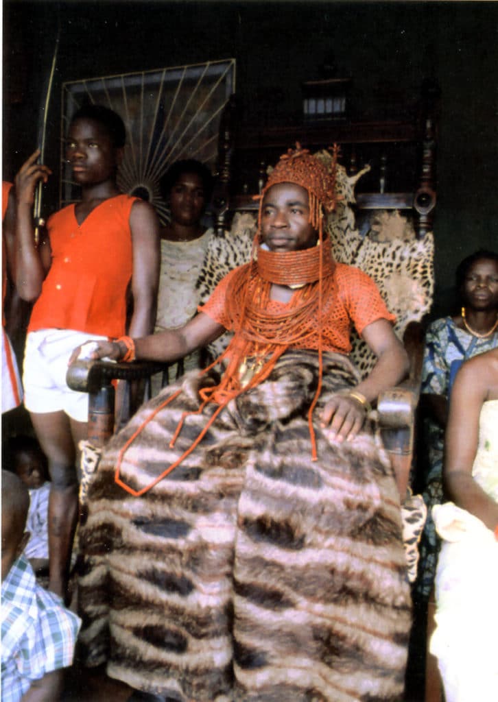 Le chef Ezomo à la fête Igue 1979  (Bénin – Nigéria)