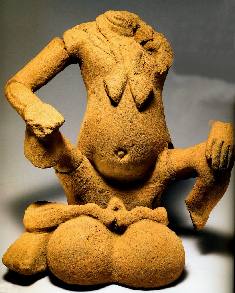 Figure d’homme souffrant d’éléphantiasis du scrotum  Osangangan Obamakin, Ife, XIIe – XVe siècle