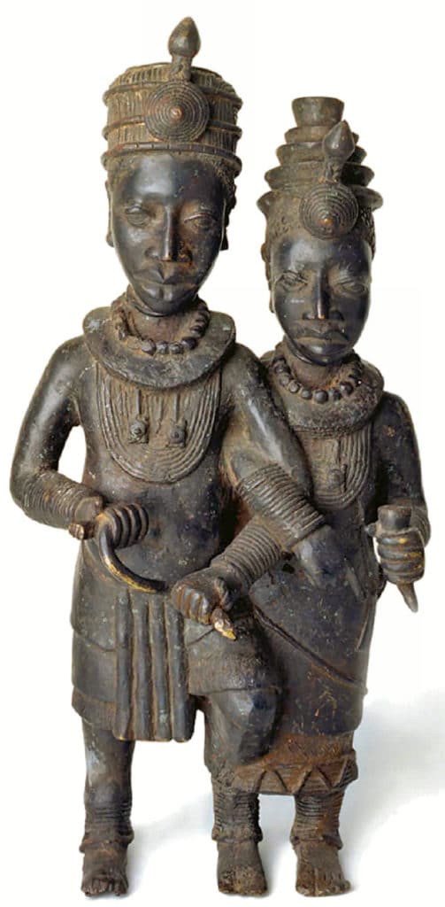 Königliches Paar. Ife-Stil, Nigeria. Um 1750.