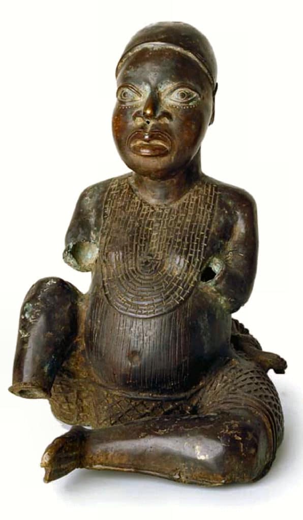 Sitzende Figur.  Ife-Tada-Stil, Nigeria. Um 1400.