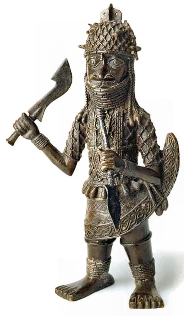 Krieger. Benin-Stil, Nigeria. Um 1900.