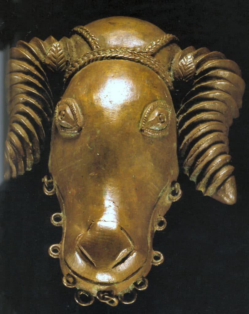 Masque pendentif à tête de bélier, XVIIe-XVIIIe siècle