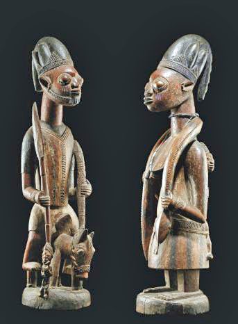 Paire de statuettes Yoruba