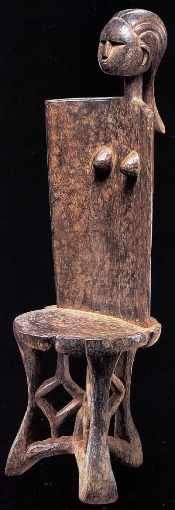 Tabouret à haut dossier