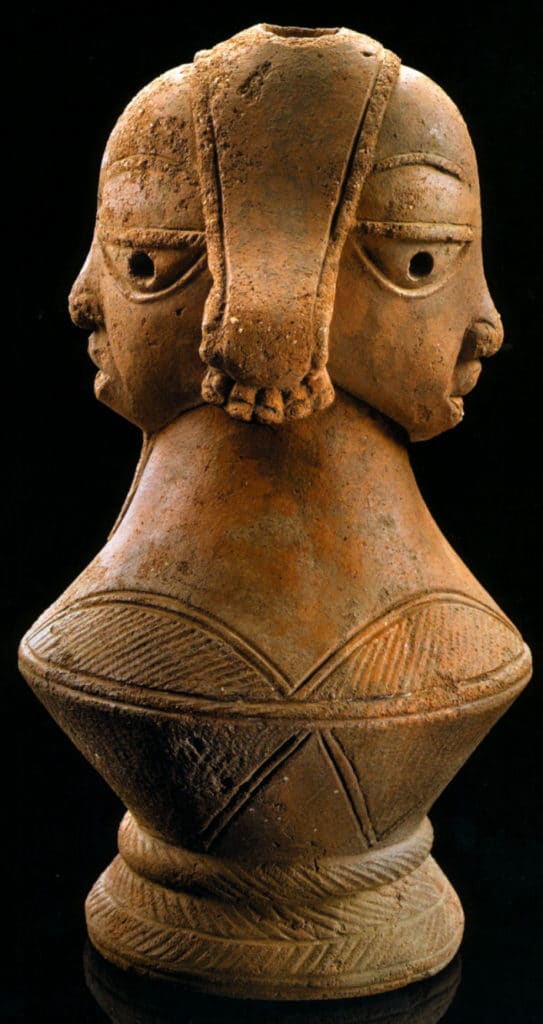 Vase à tête janus. Nigeria, culture Nok.